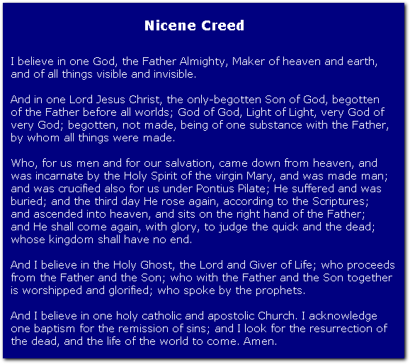 Nicene (Constaniople) Creed